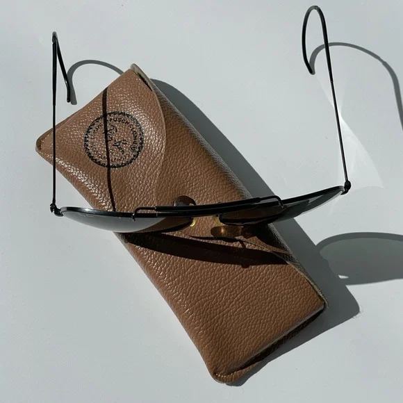 Vintage B&L Ray-Ban Outdoorsman RARE Black Chrome 62mm CableTemples G-15 w/case - Picture 12 of 16